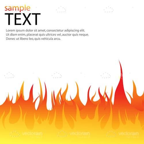 Abstract Background with Fire Flames and Sample Text